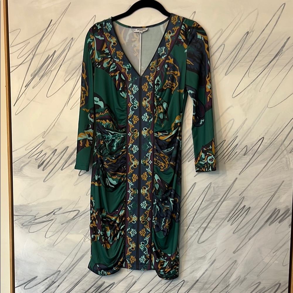 Emilio Pucci Green Buttoned Bodycon Dress